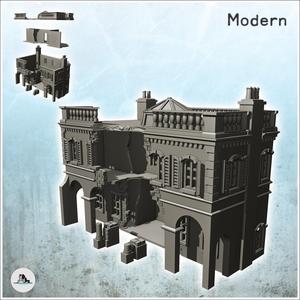 Baroque bank with columns (destroyed version) - World War Two Second WWII Front Eastern Western Axis Allied