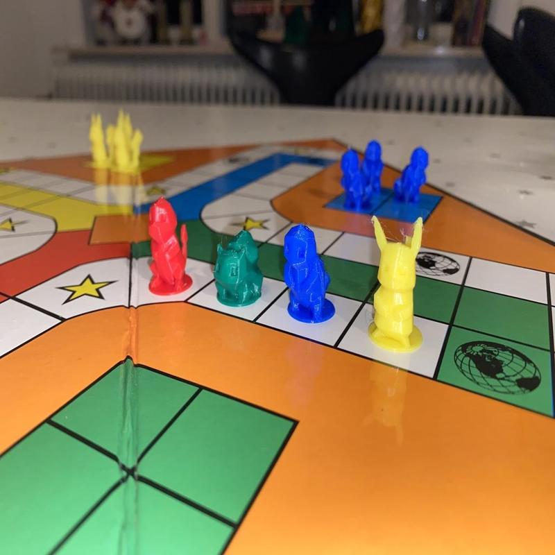 Pokemon Low-Poly Ludo / Partners game tokens
