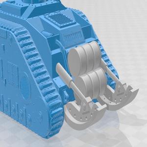 Trench braces and tanks for Crassus tank - WH40k