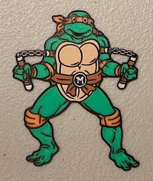 Multicolor TMNT Michelangelo Magnet