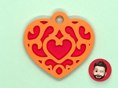 Zelda heart container keychain