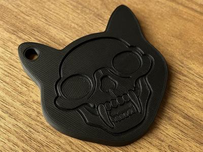 Сat Skull Keychain