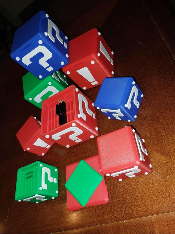 Mario Blocks Nintendo Switch Game Storage Exclamation and Question Blocks [COMMERCIAL]