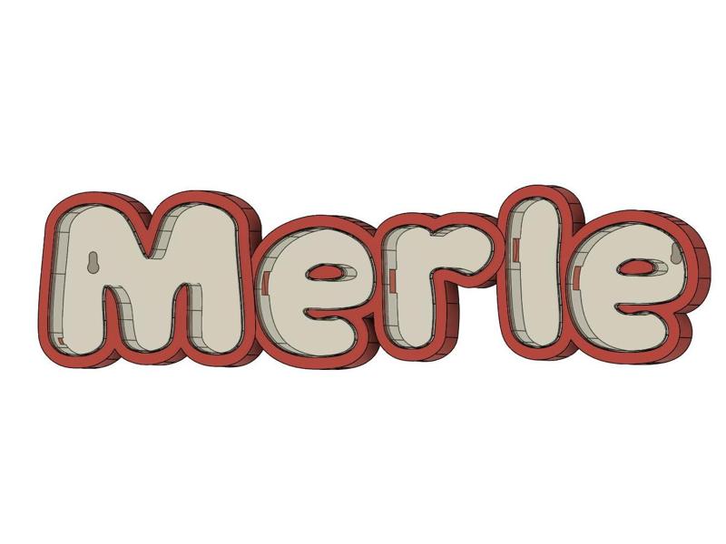 Namenlampe Namesign "Merle"