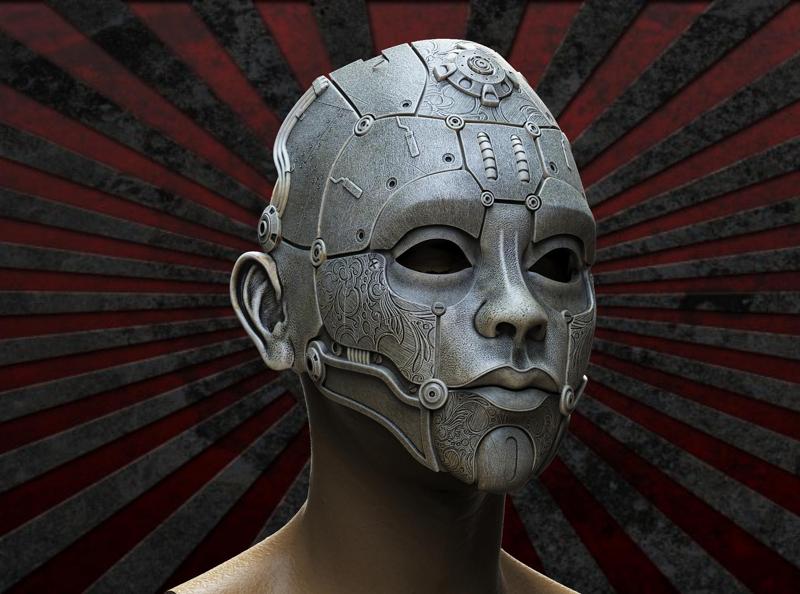 Cyborg Mask Cyberpunk Robot Mask 3D print model