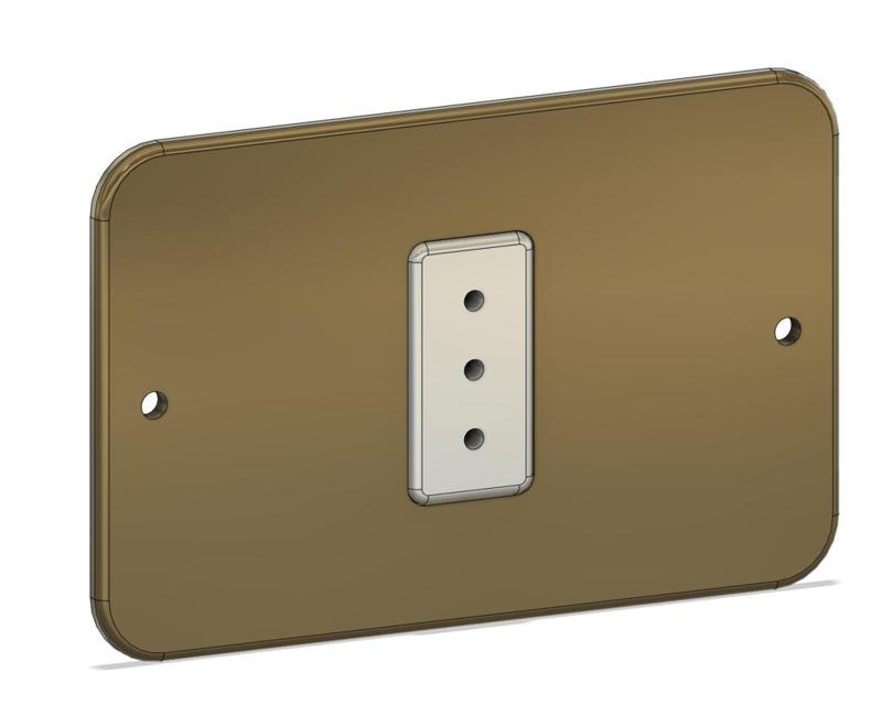 Replacement of plate and support for old electrical wall socket