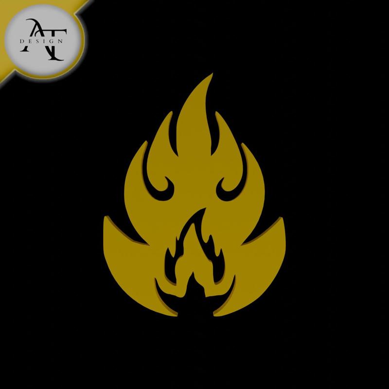 Simple Flame Symbol - 2D Art