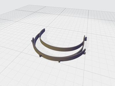 Prusa V2 face shield with hooks
