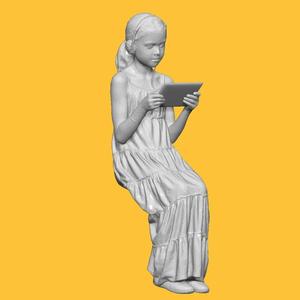 GIRL WITH HEADPHONE PEOPLE CHARACTER DIORAMA