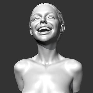 SC girl bust D 3D print model