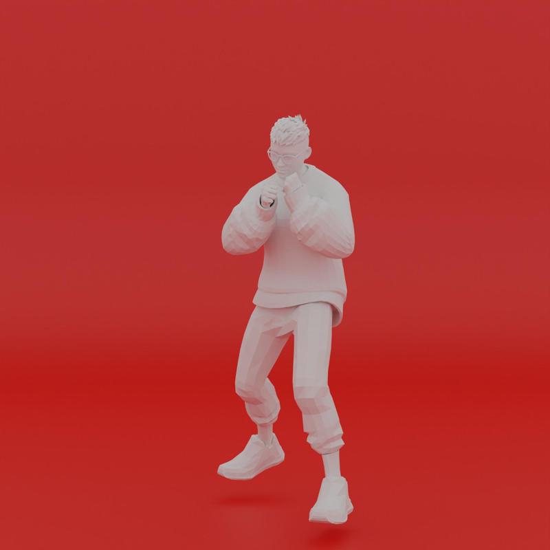 Character Pose Toy Man Miniature Figure 099