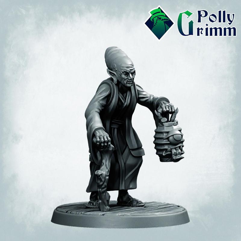 Night Parade of One Hundred Demons. Japanese folklore set. Tabletop miniature. Nurarihyon