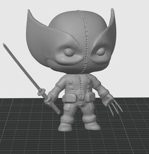 Deadpool Wolverine Fusion - Marvel Fanart Figurine - 3D Print STL/3MF