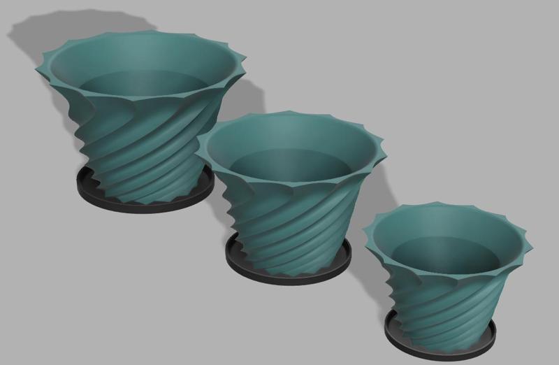 Spiral Planter - Modern, Fast and Easy to print.
