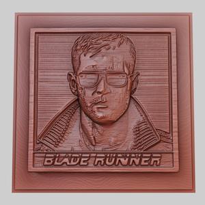 Blade Runner 3d printer relief medallion obj stl