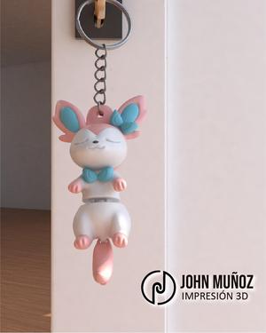 Baby Sylveon Sleeping - Articulated Keychain