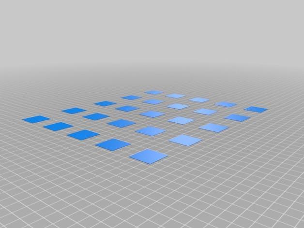 5 x 5 Grid Bed Level Test - Fits Prusa MK3