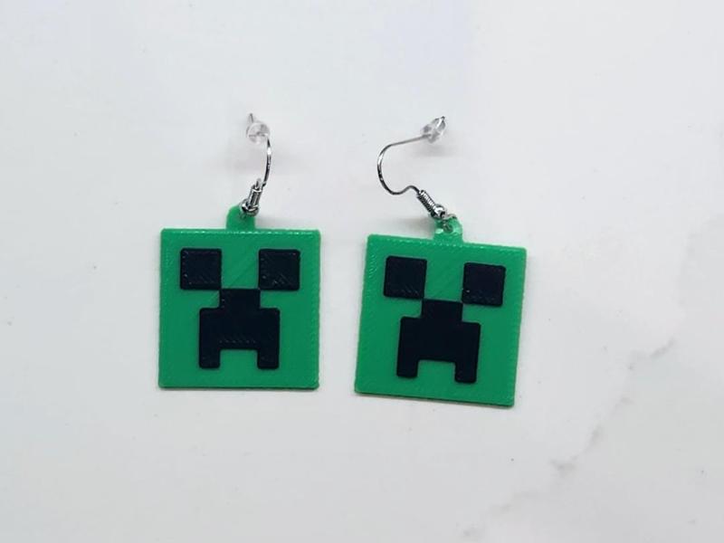 Minecraft Creeper Earrings