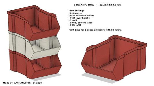 Stacking box - garage 80x120x50