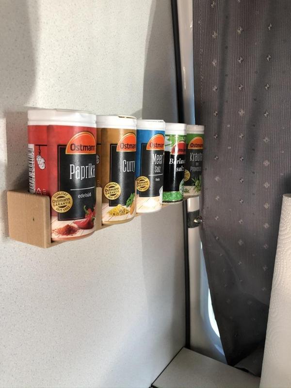 Gewürzflaschen Halter für VW Bus Camper; Spice Shelf for Camper or  houshold