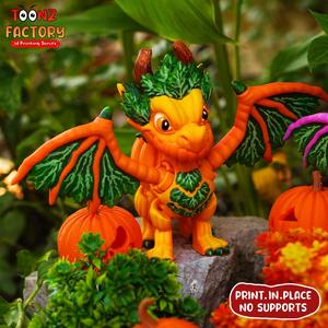 Cute Flexi Pumpkin Dragon