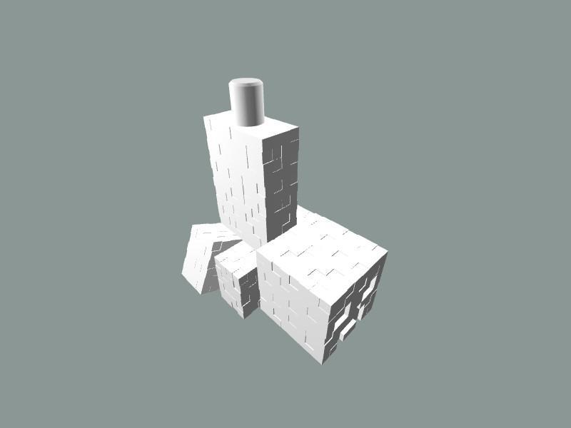 Articulating Minecraft creeper