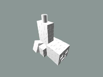 Articulating Minecraft creeper