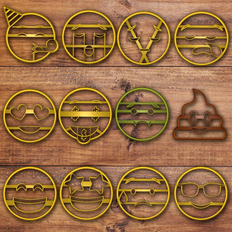 Emoji cookie cutter set 2