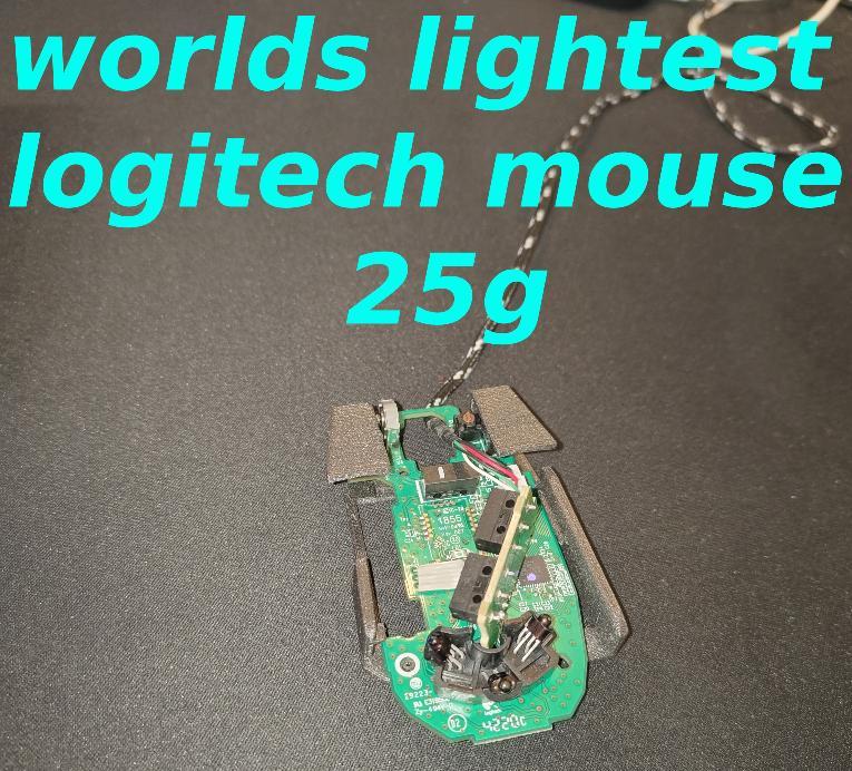 Lightest logitech mouse 25g