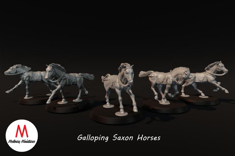 Galloping Saxon Horses