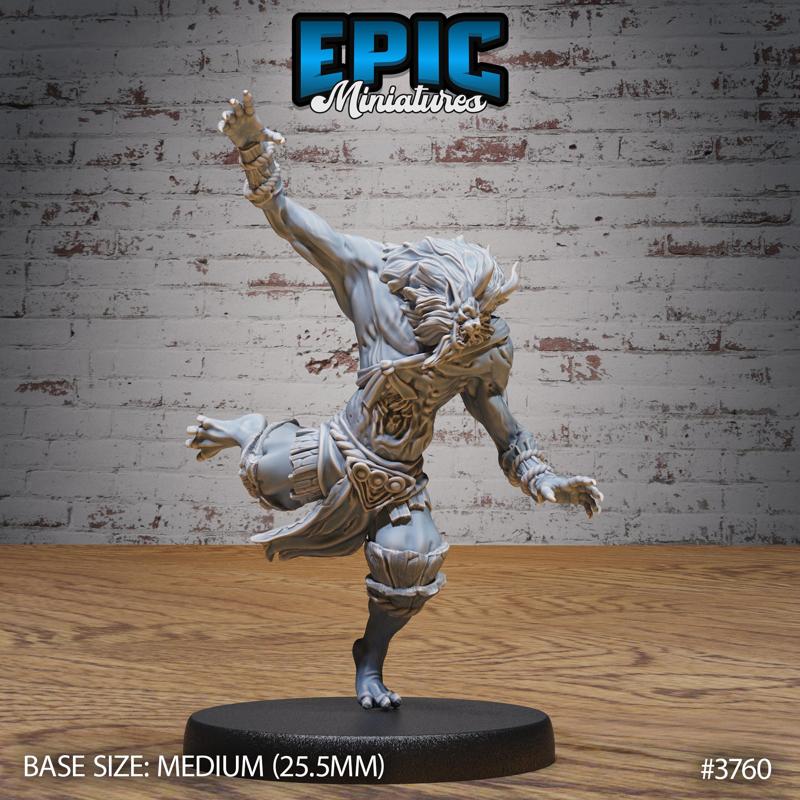 Oni Beast Warrior Attack ‧ DnD Miniature ‧ Tabletop Miniatures ‧ Gaming Monster ‧ 3D Model ‧ RPG ‧ DnDminis ‧ STL FILE