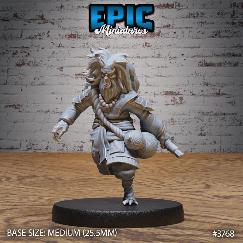 Oni Monkey Running ‧ DnD Miniature ‧ Tabletop Miniatures ‧ Gaming Monster ‧ 3D Model ‧ RPG ‧ DnDminis ‧ STL FILE