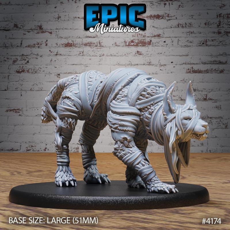 Lynx Mummy Angry ‧ DnD Miniature ‧ Tabletop Miniatures ‧ Gaming Monster ‧ 3D Model ‧ RPG ‧ DnDminis ‧ STL FILE