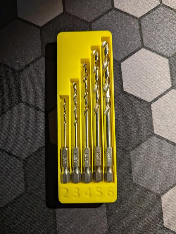 Gridfinity Bosch Hex Drill Bit Holder