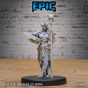 Lich Female ‧ DnD Miniature ‧ Tabletop Miniatures ‧ Gaming Monster ‧ 3D Model ‧ RPG ‧ DnDminis ‧ STL FILE
