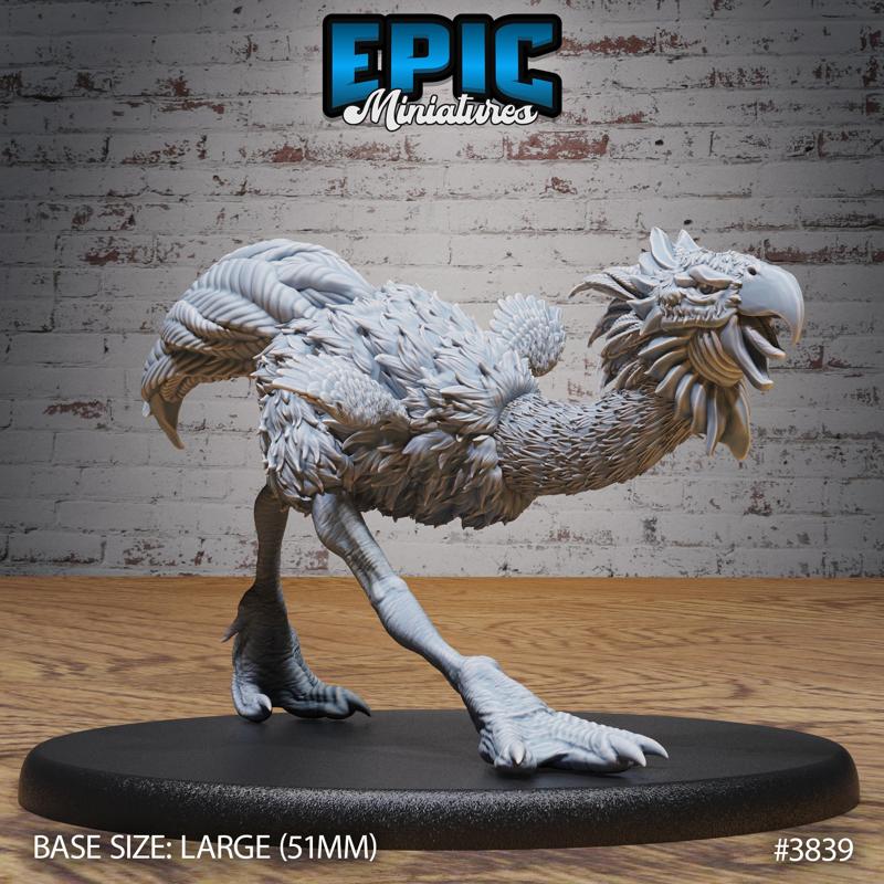 Terror Bird Classic Angry ‧ DnD Miniature ‧ Tabletop Miniatures ‧ Gaming Monster ‧ 3D Model ‧ RPG ‧ DnDminis ‧ STL FILE