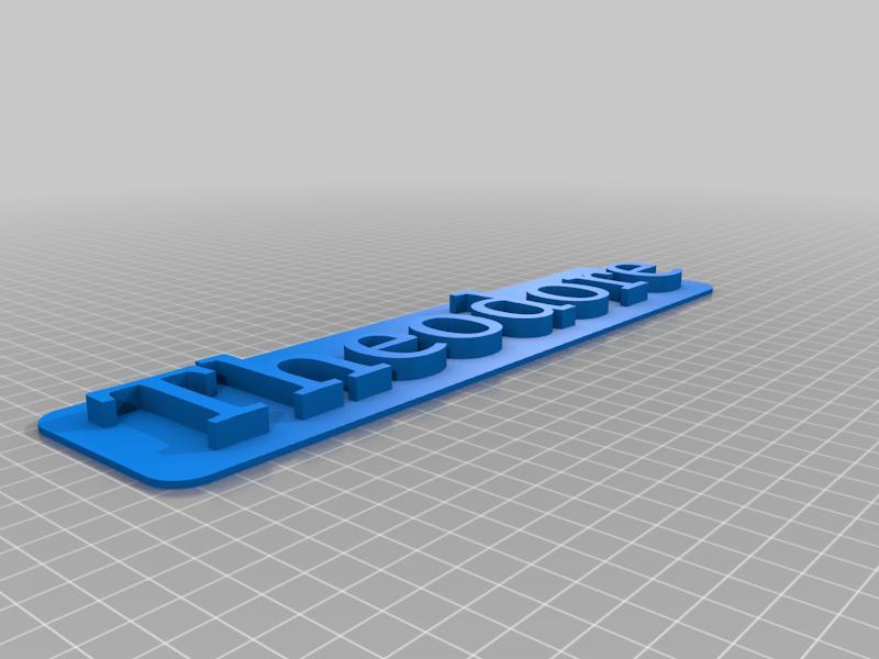 Theodore 3D Nameplate