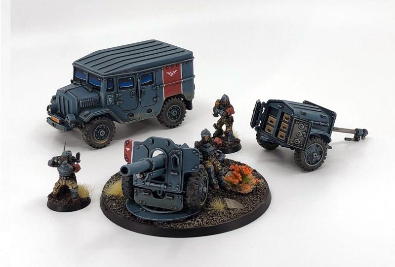 Krevarian Field Artillery and tractors