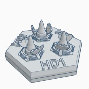 ICBM Missile Silo (Closed & Opened) Hex Map Scale HMSMil016 & HMSMil017