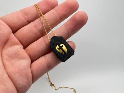 Cross Necklace w 1g Gold Bar
