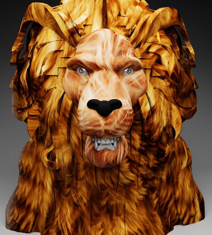 Lion bust