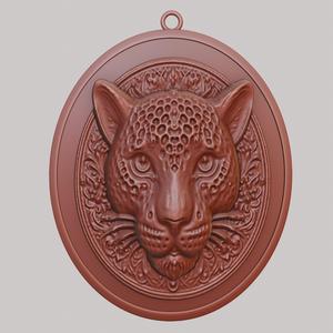 Leopard Animal Necklace Leopard Animal Pendant for CNC Router Laser & 3D Printer