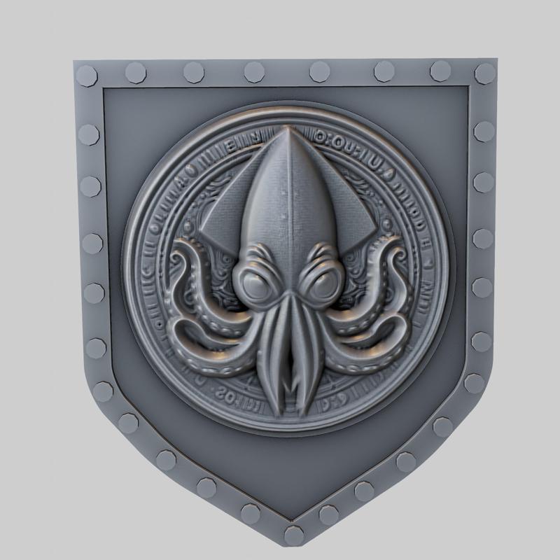Squid Animal Wall Squid Animal Bust for CNC Router Laser & 3D Printer