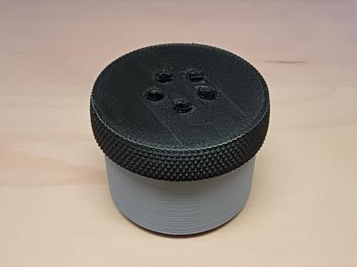 jat container with threads - OpenSCAD