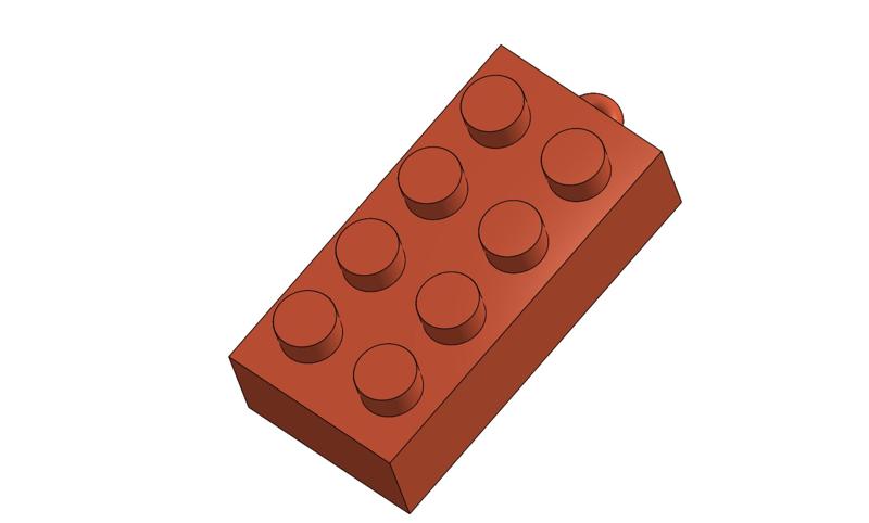 Brick Keychain
