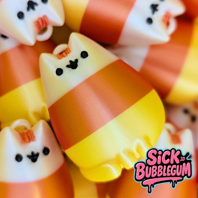 Pusheen Candycorn Shaker Keychain