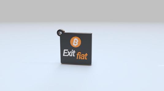 Bitcoin Keychain - Block "Exit Fiat"