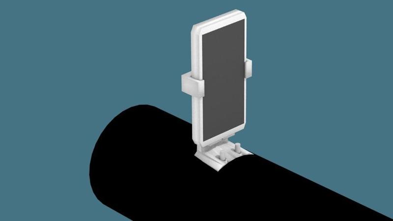 SmartStarFind: Smarthphone holder for 114/900 telescope.