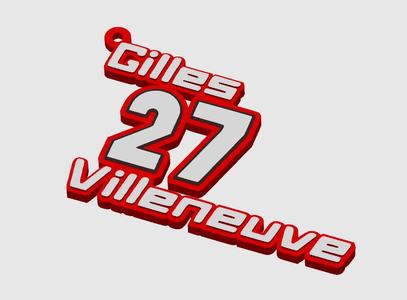 Gilles Villeneuve Keychain