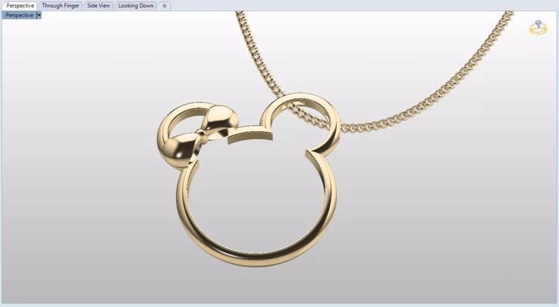 cute mickey mouse pendant from disney collection